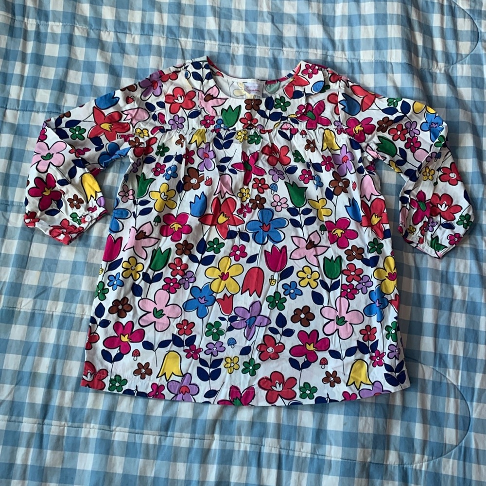 Hanna Andersson floral blouse retro flower 160 14-16